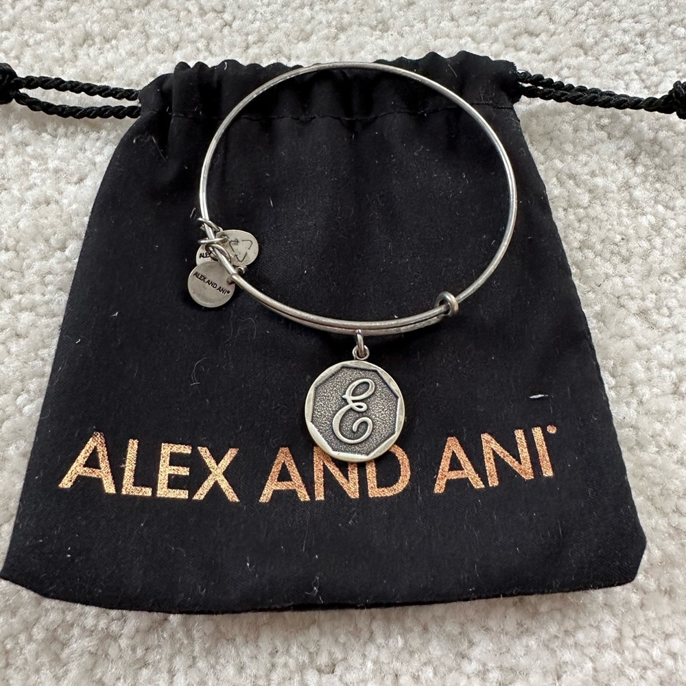 Alex and Ani initial E bracelet